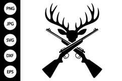 Crossed Hunting Rifles SVG Product Image 1