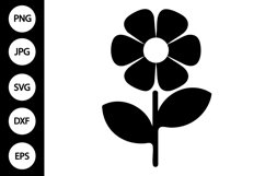 Flower Silhouette SVG Product Image 1