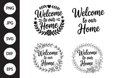 Welcome To Our Home SVG, Welcome To Our Home Clipart Product Image 1