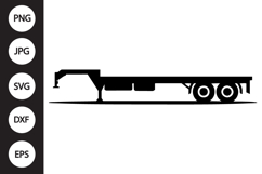Flatbed Trailer SVG Product Image 1
