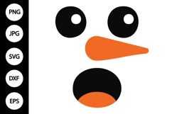 Snowman Face SVG Product Image 1