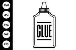 Outline Glue Bottle SVG, Coloring Page Product Image 1