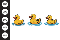 Rubber Duck Splashing Water SVG Product Image 1