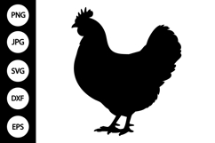 Chicken Silhouette SVG Product Image 1
