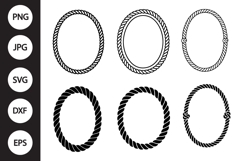 Rope Oval Frame SVG Product Image 1
