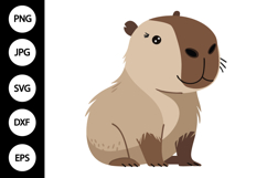 Cute Capybara SVG, Capybara Clipart Product Image 1