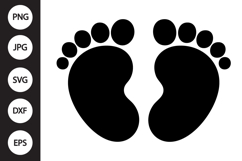 Baby Feet Footprint SVG Product Image 1