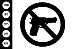 No Guns Sign SVG Product Image 1