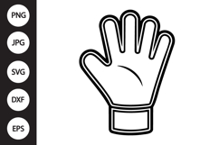 Goalkeeper Glove Outline SVG Product Image 1