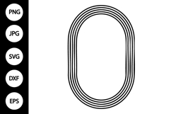 Oval Double Frame SVG Product Image 1