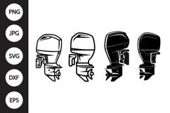 Boat Engine SVG, Boat Engine Clipart Product Image 1