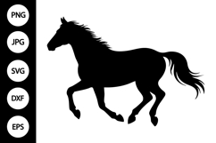 Running Horse Silhouette SVG Product Image 1