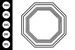 Octagon Double Frame SVG Product Image 1