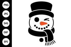 Snowman Face SVG Product Image 1