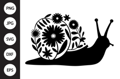 Snail Silhouette SVG Product Image 1