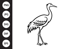 Crane Bird SVG Product Image 1