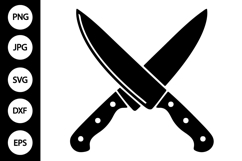 Crossed Knives SVG Product Image 1