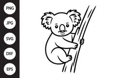 Koala Outline SVG, Coloring Page Product Image 1