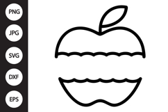 Split Apple Monogram SVG Product Image 1