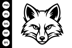 Fox Head Silhouette SVG Product Image 1