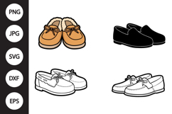 Moccasin Slippers SVG, Moccasin Slippers Clipart Product Image 1