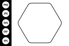 Hexagon Rounded Frame SVG Product Image 1