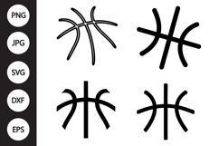 Basketball Stitches SVG, Basketball Stitches Clipart Product Image 1