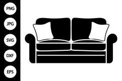 Silhouette Couch Sofa SVG Product Image 1