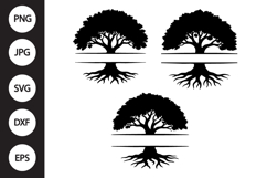 Split Monogram Family Tree SVG Product Image 1
