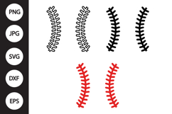 Baseball Stitch SVG, Baseball Stitch Clipart Product Image 1