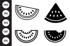 Watermelon Slice SVG, Watermelon Slice Clipart Product Image 1