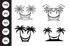 Tropical Island SVG, Tropical Island Clipart Product Image 1