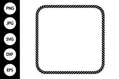 Silhouette Rope Frame Border SVG Product Image 1