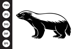 Honey Badger Silhouette SVG Product Image 1