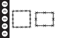Barbed Wire Rectangle SVG, Barbed Wire Rectangle Clipart Product Image 1