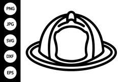Fireman Hat Outline SVG, Coloring Page Product Image 1
