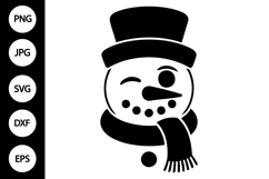 Snowman Face SVG Product Image 1