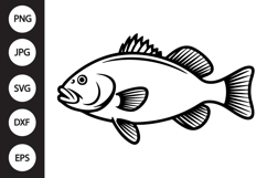 Black Drum Fish SVG Product Image 1