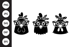 Funny Chicken SVG, Funny Chicken Clipart Product Image 1
