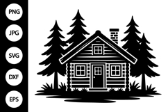 Cabin SVG, Cabin Silhouette SVG Product Image 1