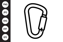 Carabiner Hook SVG Product Image 1