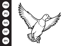 Flying Mallard Duck SVG Product Image 1