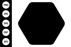 Hexagon Rounded Frame SVG Product Image 1