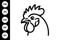 Rooster Head SVG Product Image 1
