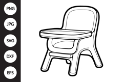Kids High Chair SVG Product Image 1