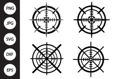 Crosshair SVG, Crosshair Clipart Product Image 1