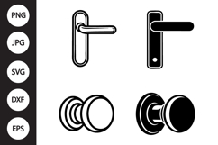 Door Handle SVG, Door Handle Clipart Product Image 1