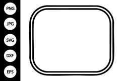 Rounded Rectangle Double Frame SVG Product Image 1