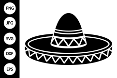 Sombrero Hat Silhouette SVG Product Image 1