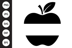 Split Apple Monogram SVG Product Image 1
